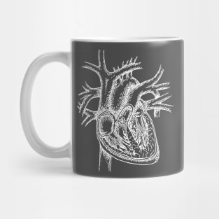 The Dissected Heart Sketch (White) Mug